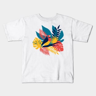 multi colored Gouldian finch bird Kids T-Shirt